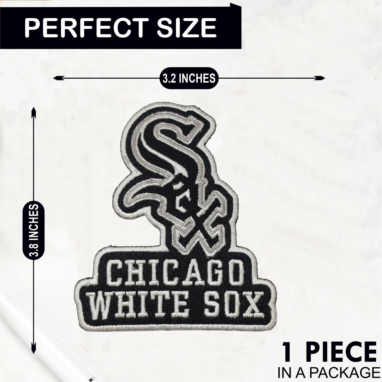 White Sox MLB Baseball Team Logo Iron On Patch-Sew Patch-Embroidered Patch