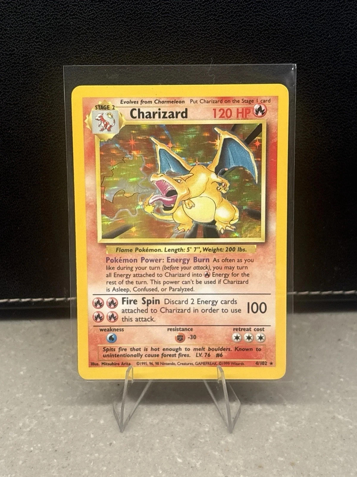 1999 Pokemon Base Set Unlimited Charizard 4/102 Holo Rare NM