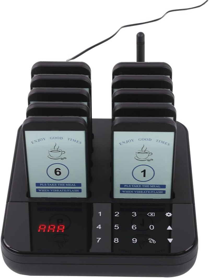 AGJ Restaurant Pager 10 Beepers Wireless Calling System Guest Customer Queue Pag