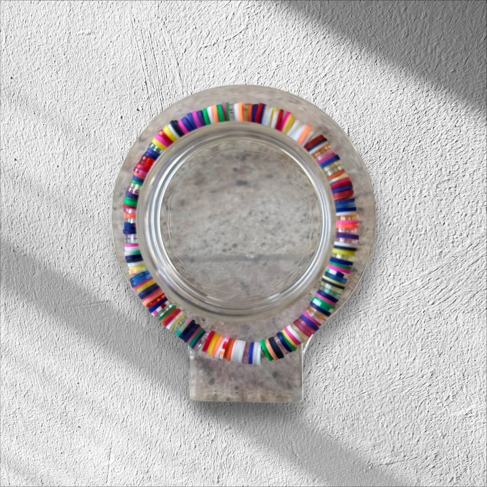 Handmade Stretch Bracelet Pair Multicolor 0195
