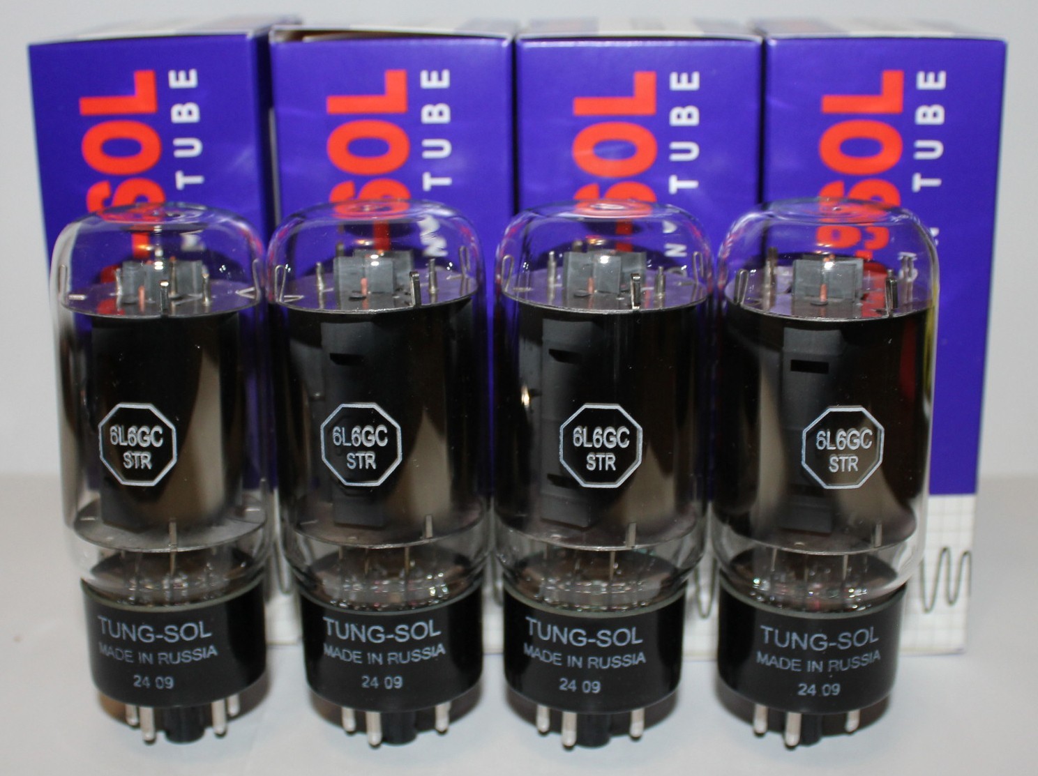 Matched Quad Tung Sol 6L6GC STR tubes, Brand New in Box !