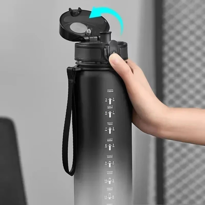 1L Sports Water Bottle Large Capacity Portable Fitness Drink Bottle