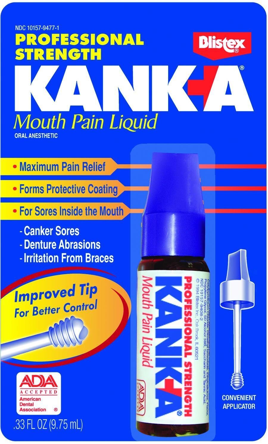 2 Pack Blistex Kanka Mouth Pain Liquid Professional Strength 0.33 Oz Each
