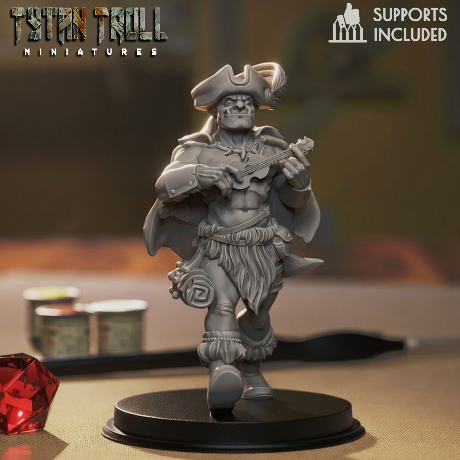 Dungeons & Dragons - Playable Character Male Orc - Bard