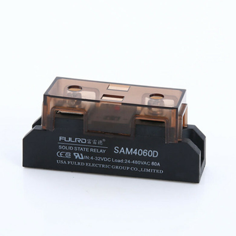 Industrial solid state relay SAM4060D 60A In=4-32VDC Load=24-480VAC