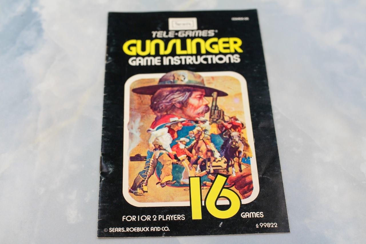 NO GAME- GUNSLINGER ORIGINAL Instruction Book Manual ATARI 2600