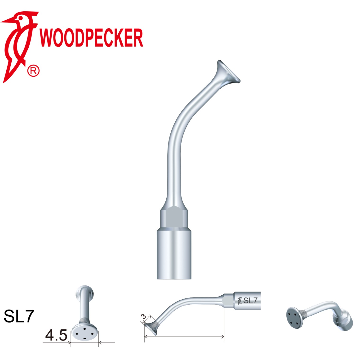 Woodpecker Dental Perio Bone Surgery Tips SL7 for Surgic Smart  & Satelec Perio