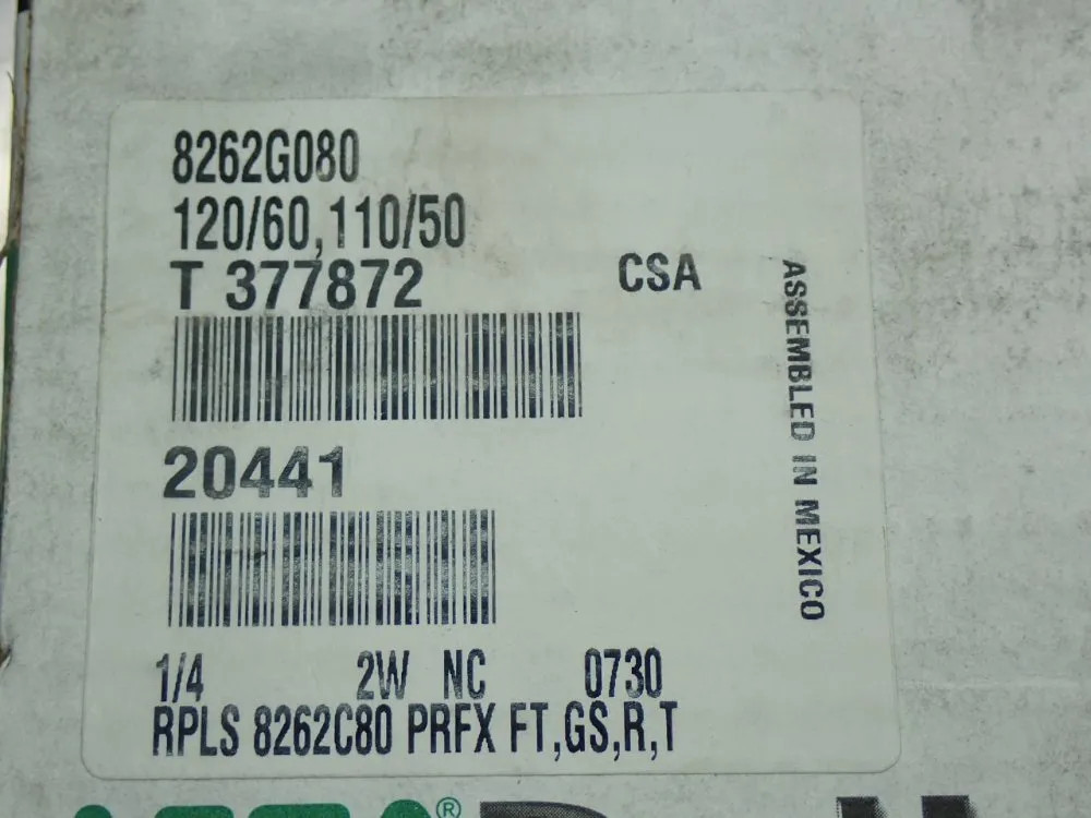ASCO 8262G080 SOLENOID VALVE UNIT 10251700611