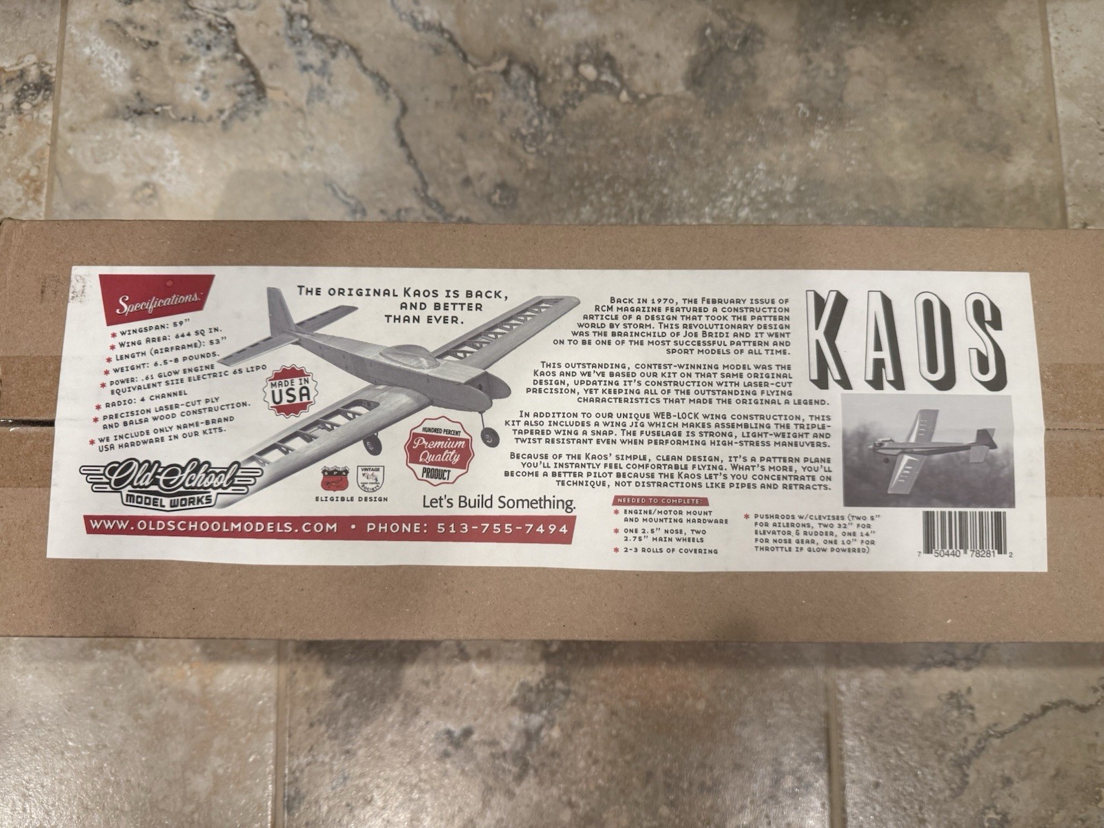 Old School Model Works Kaos R/C Airplane Laser Cut Kit