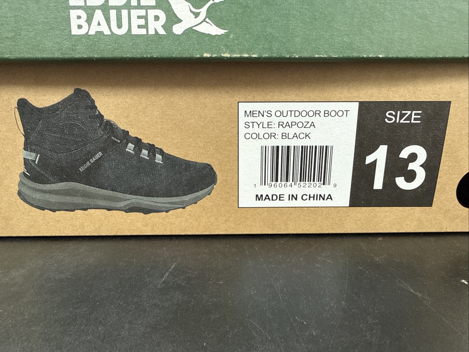 Eddie Bauer Men's Outdoor Boot Rapoza Black