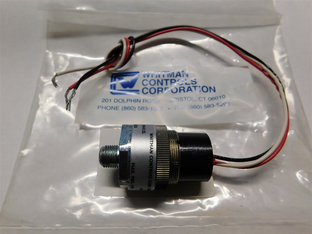 Whitman Controls P119G-10H-K12L 50PSIG Set Point Zinc Diecast Pressure Switch