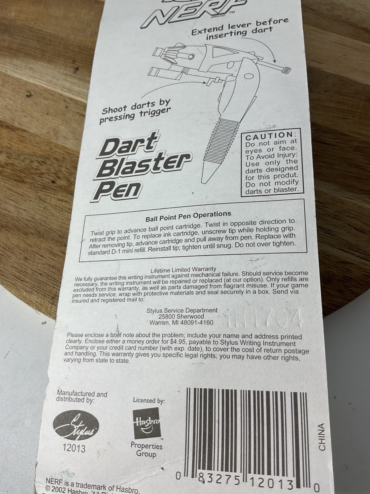 NERF Dart Blaster Pen 2002 NIP (7)