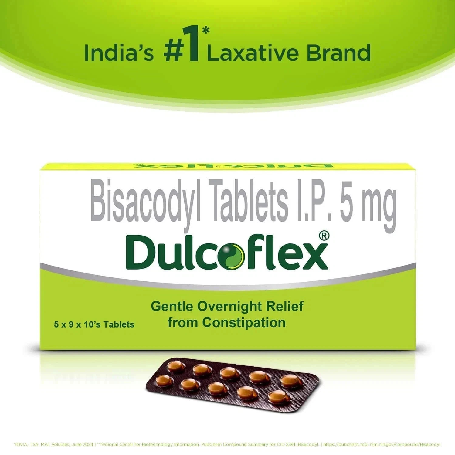 10 x 10 (100 Tablets) DULCOFLEX TWELVE PLUS 5MG GASTRO RESISTANT TABLETS W/O BOX