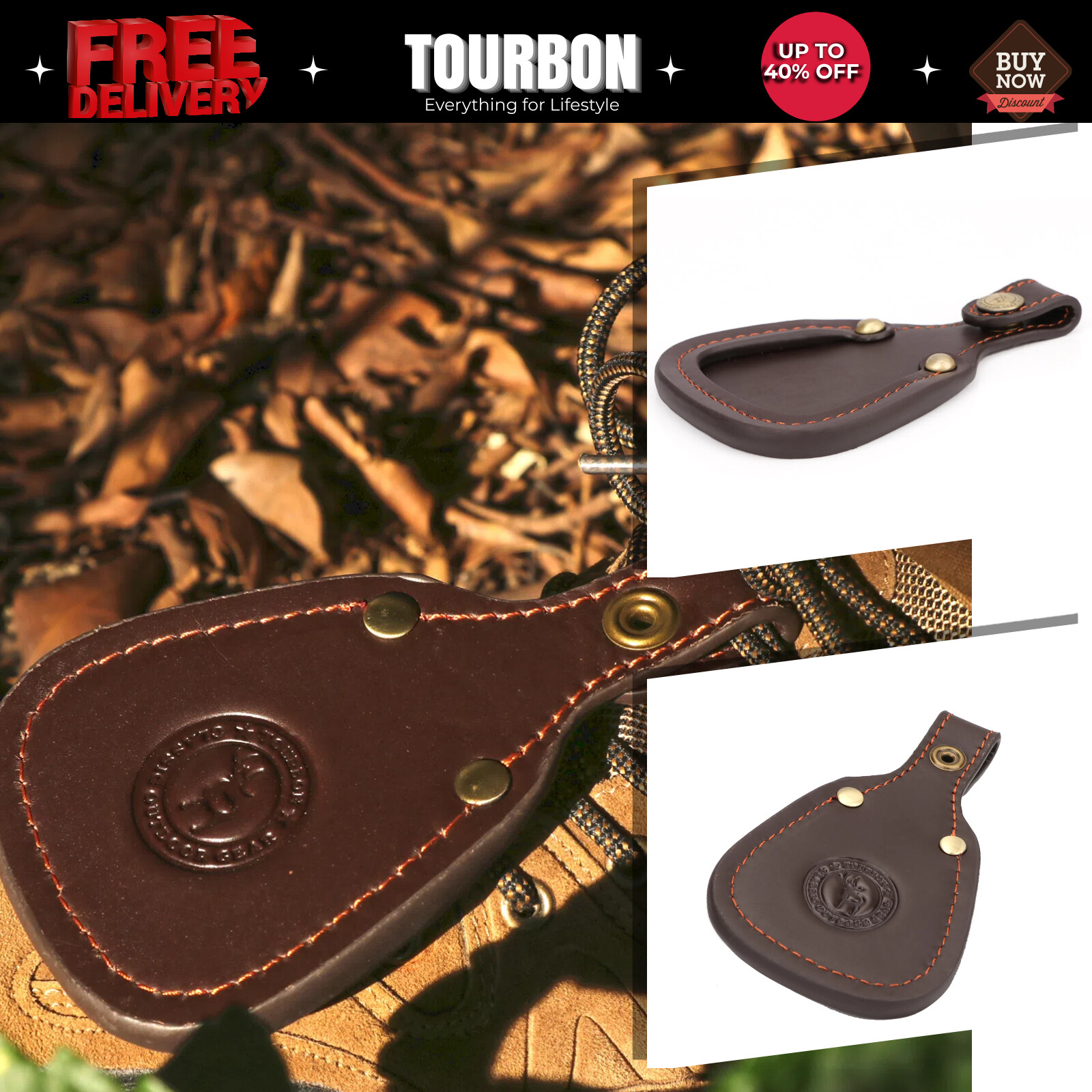 TOURBON Shooting Leather Gun Barrel Rest Shoe Toe Protector Pad