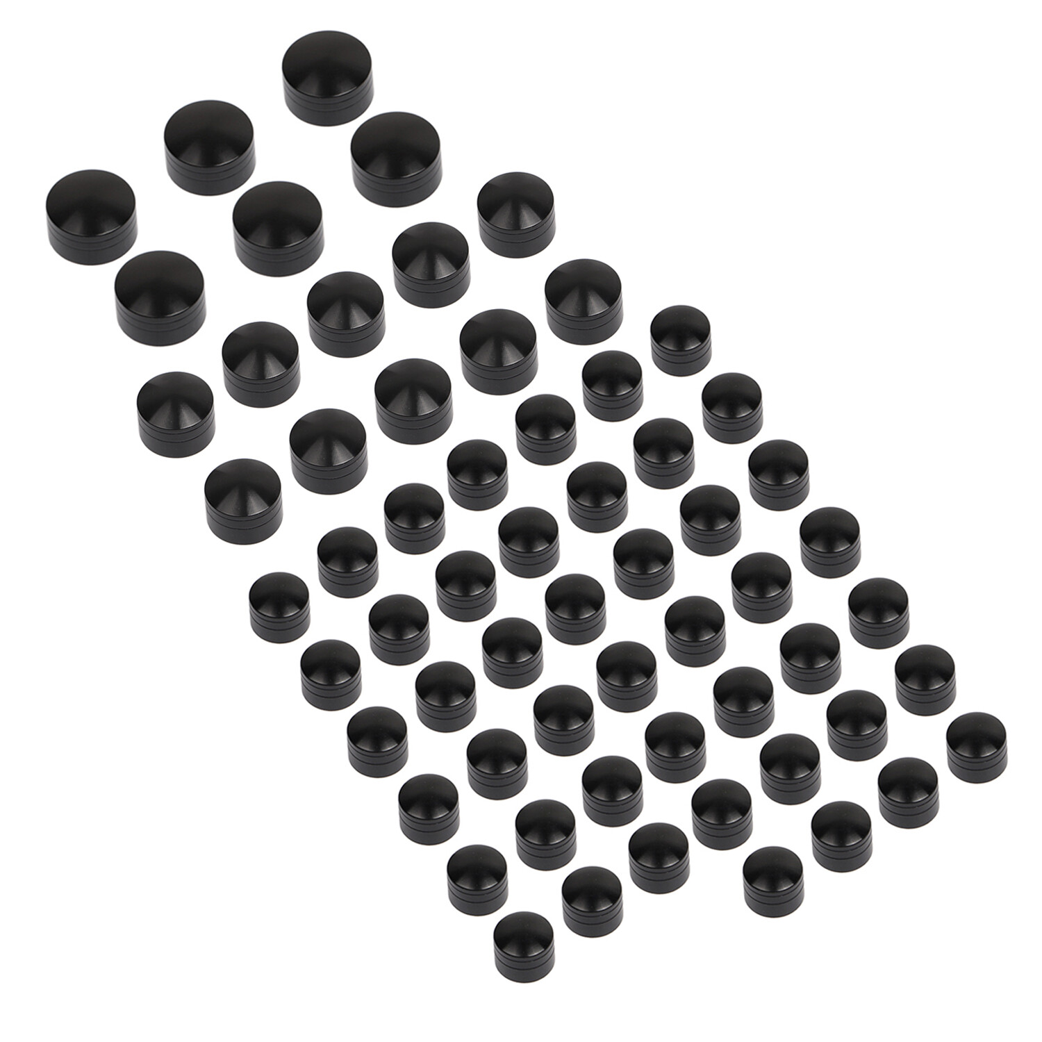 62pcs Black Engine Bolt Cover Cap Kit For Harley Electra Glide Road King Softail