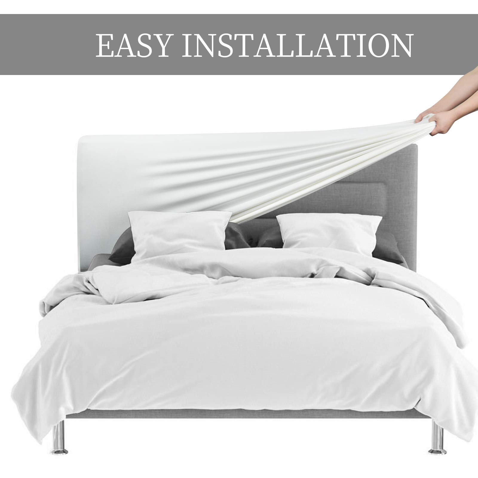 Headboard Covers, Stretch Bed Head Board Slipcover, Dustproof Protector Cover...