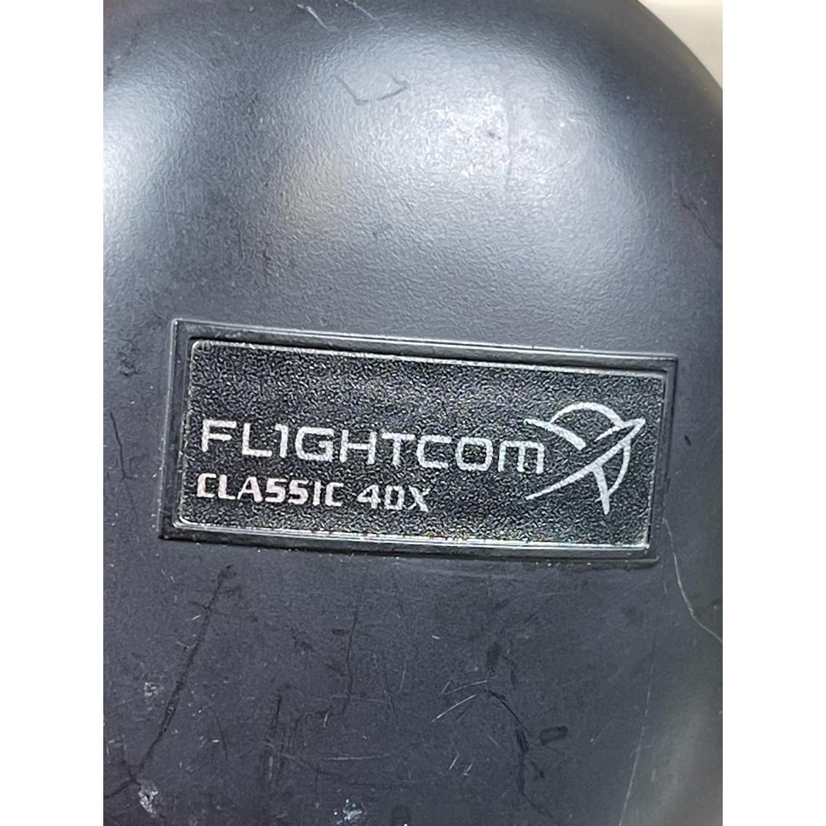 Flightcom 4DX Classic Over-Ear Aviation Headset Black Wired Adjustable Headband
