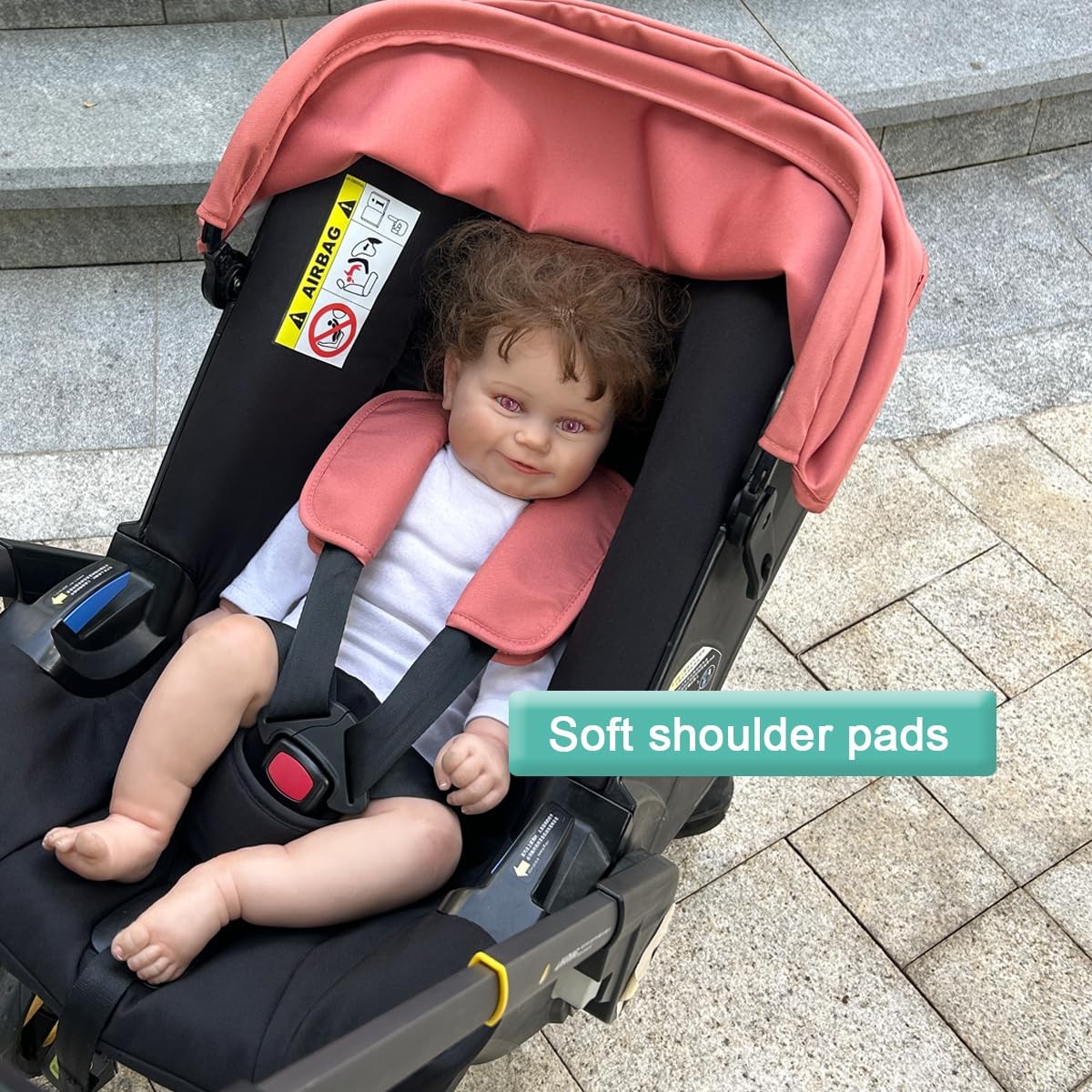 Feliliber Stroller Canopy Coral red