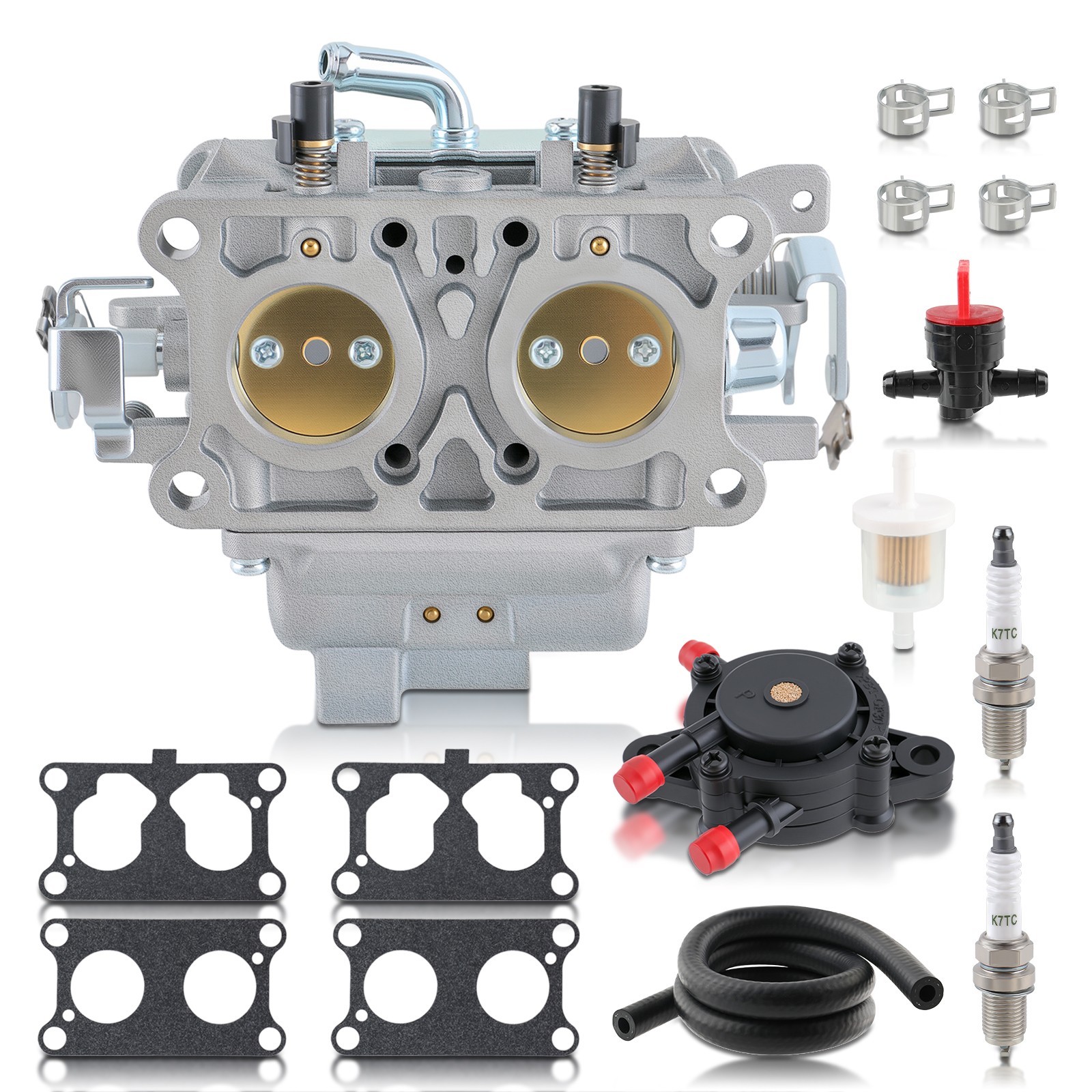 Carburetor with Gaskets for Kawasaki 15003-2972 150032972 Engine w/ Spark Plug