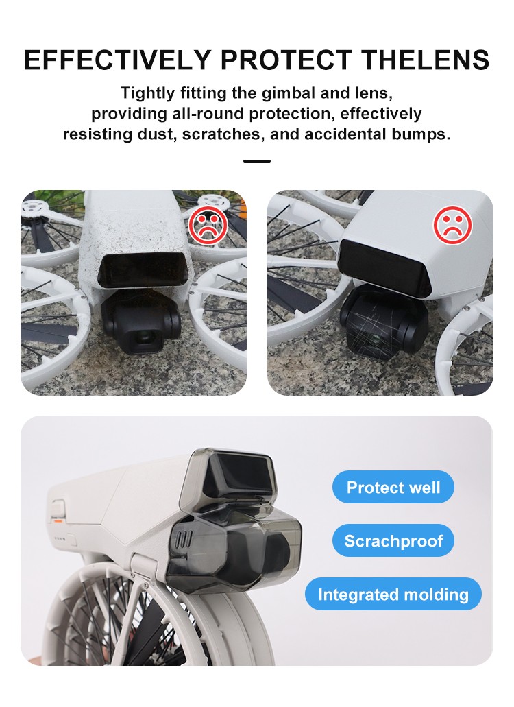 For DJI FLIP Drone Gimbal Protective Silicone Lens Cover Anti-scratch Dustproof