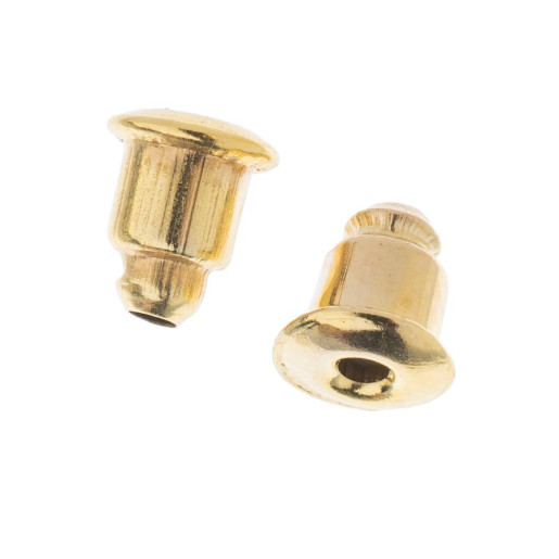 UnCommon Artistry Bullet Clutches Gold Plated for Post Earrings (500 Pcs)