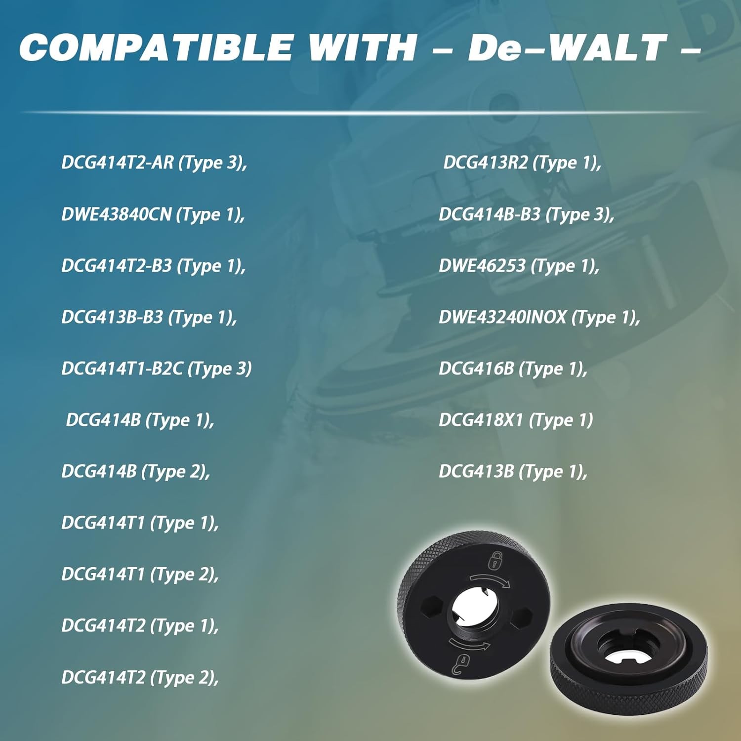 2x N484249 Angle Grinder Flanged Hex Nut For DeWalt Grinder DCG413B DCG413B-B3