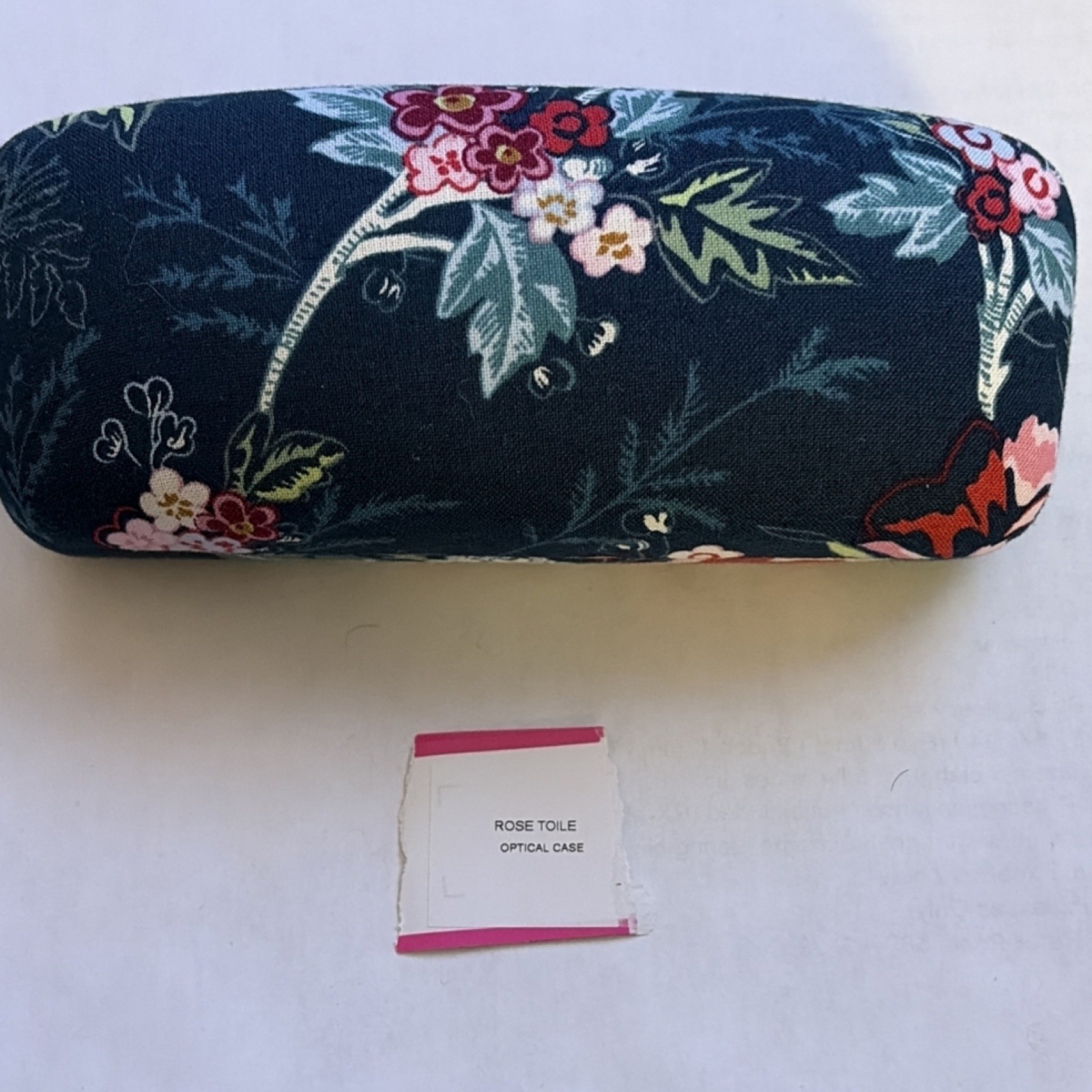 Vera Bradley Rose Toile Hard Case Glasses Floral Blue Multicolor