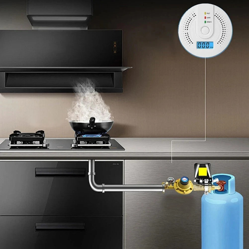 Carbon Monoxide Detector Warning Safety Alarm Sensor LED Digital Battery Powered