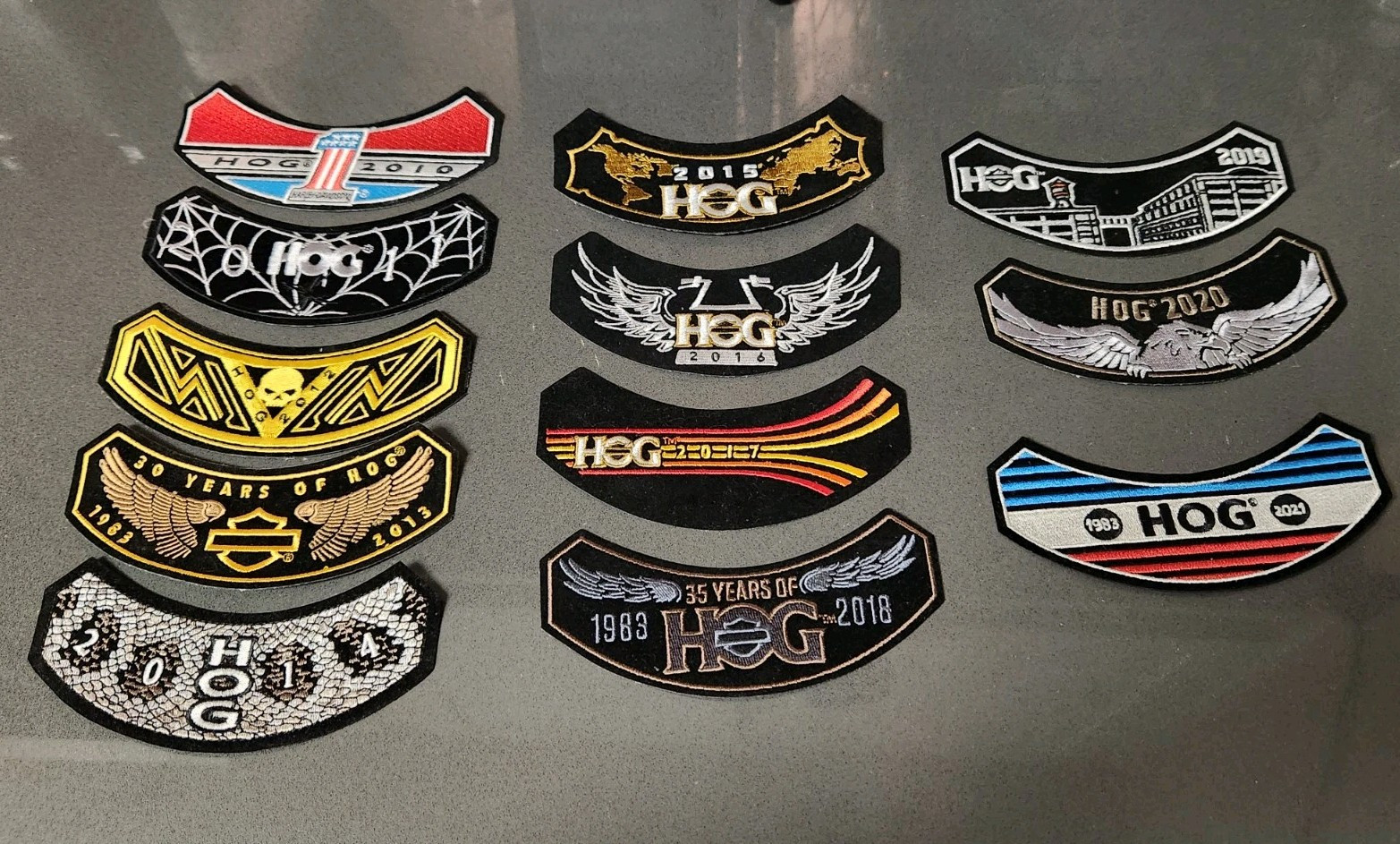 Lot Of 12 Harley Davidson Motorcycle Owners Hog Patches 2010 - 2021 Patch Biker