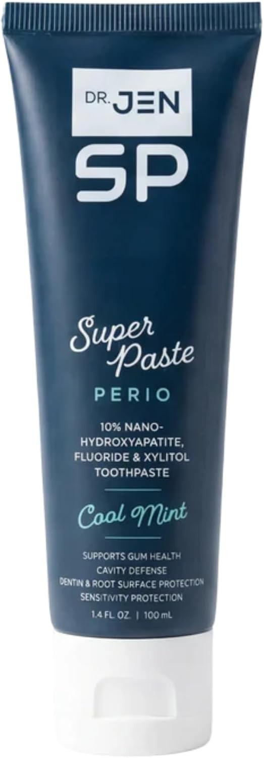 Dr. Jen Super Paste Perio Toothpaste, Cool Mint, Fluoride + 10% Nano Hydroxy...