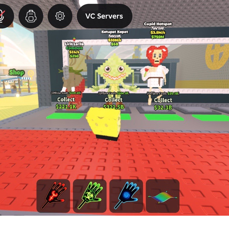 Roblox Virtual Collectible Assets Ketupat Kepat, Cupid Hotspot, Lirin Laria