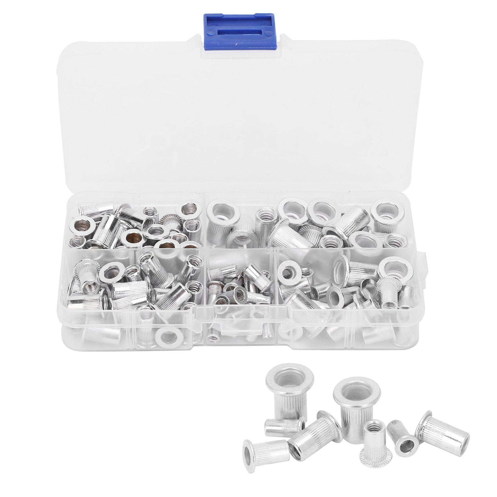 100pcs Aluminum Rivet Nut Threaded Insert Nut For Fastening Automobiles
