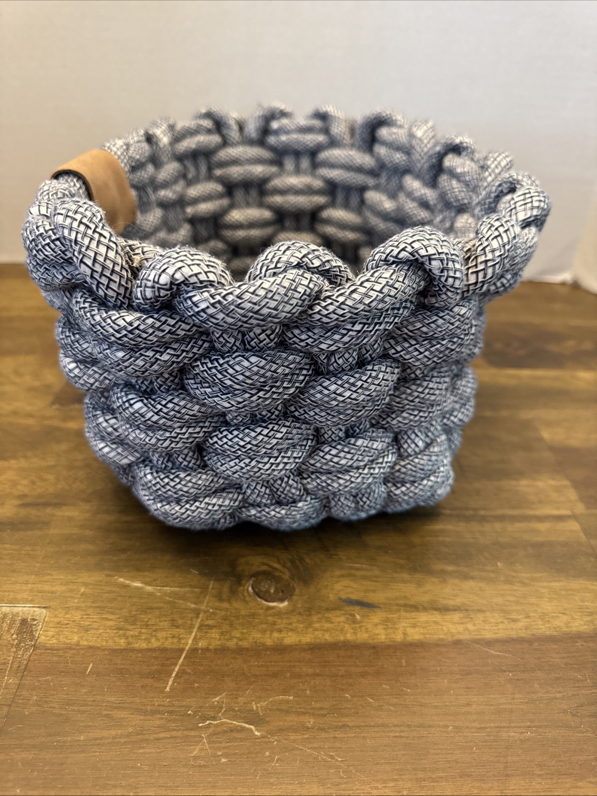 Koolaburra Woven Storage Basket Blue & White