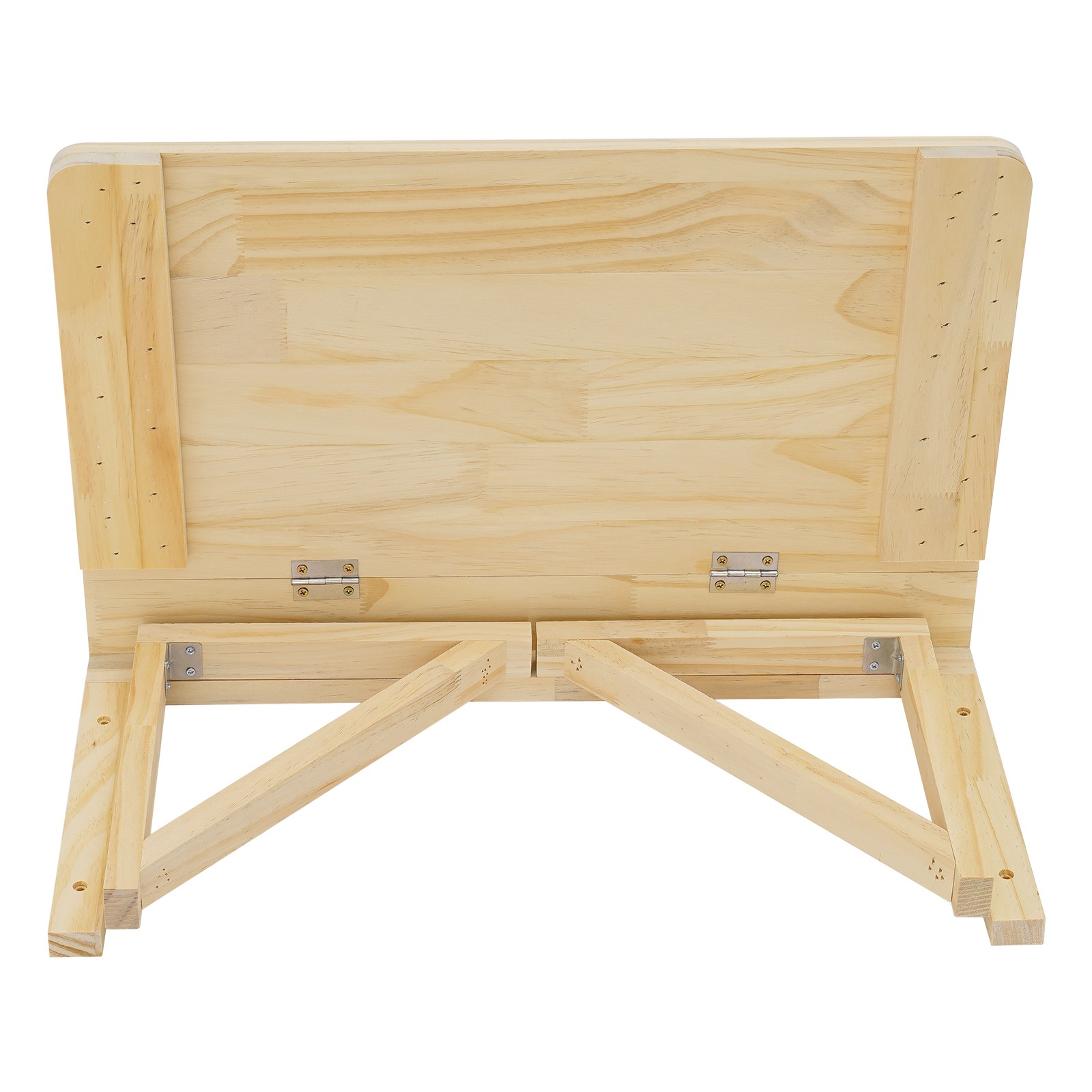 80x60cm Folding Table Wall-mounted Desk Pine Wood Workbench For Balcony, Office