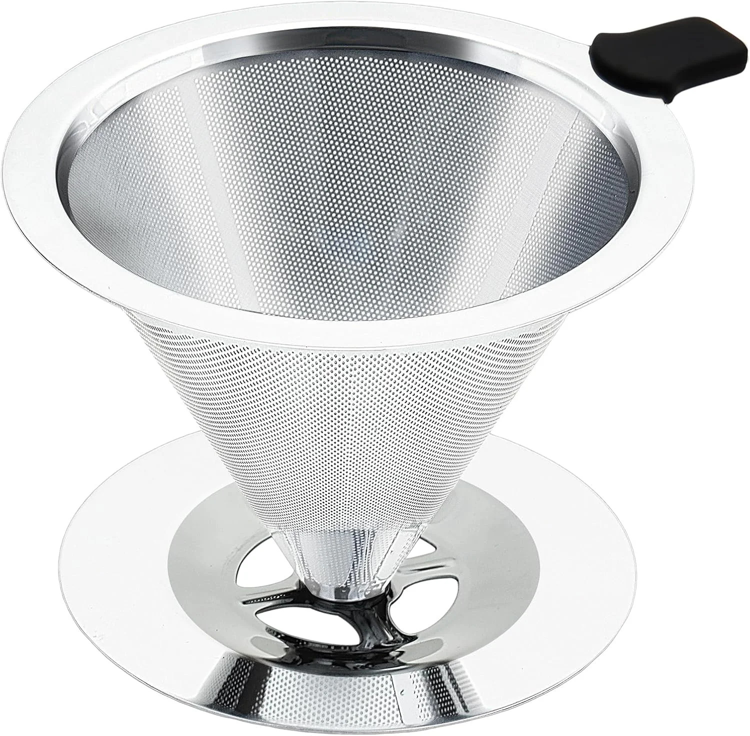 Reusable Stainless Steel Pour Over Coffee Dripper Single Cup Coffee Maker Filter