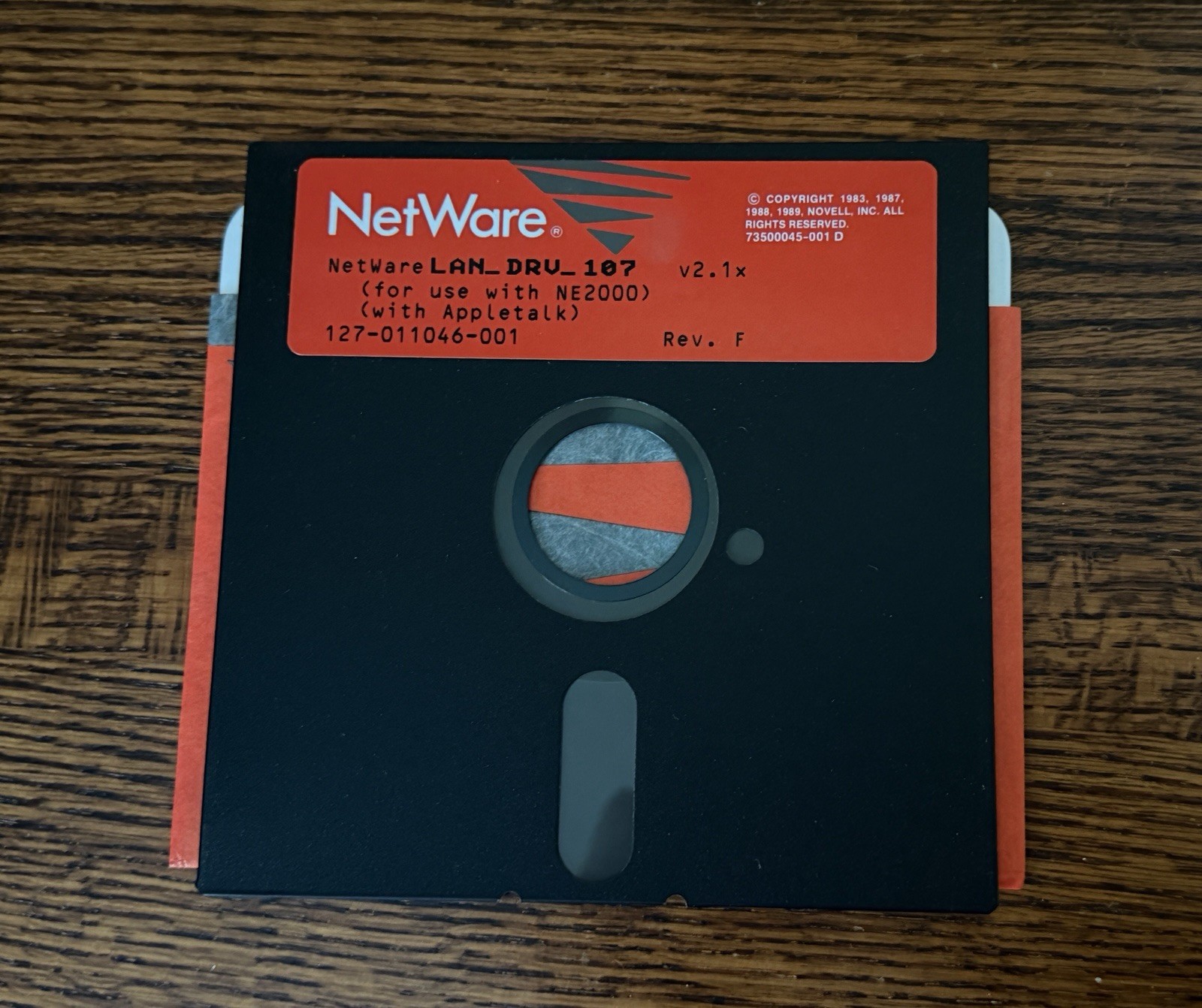 Vintage Novell NetWare for Macintosh Version 1.0 software kit W/ Box Floppy Disc