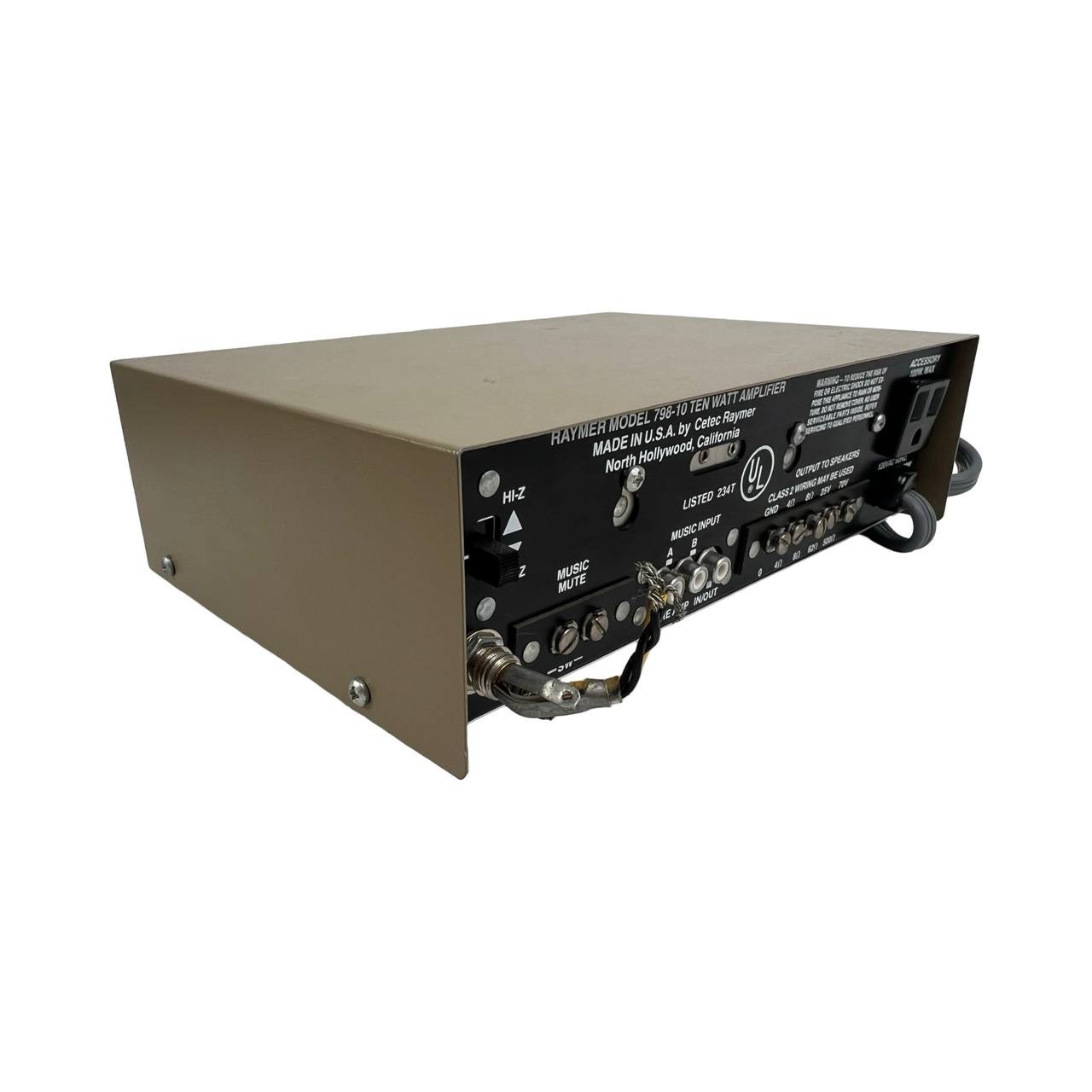 Vintage Raymer Model 798-10 Solid State Amplifier - Powers On