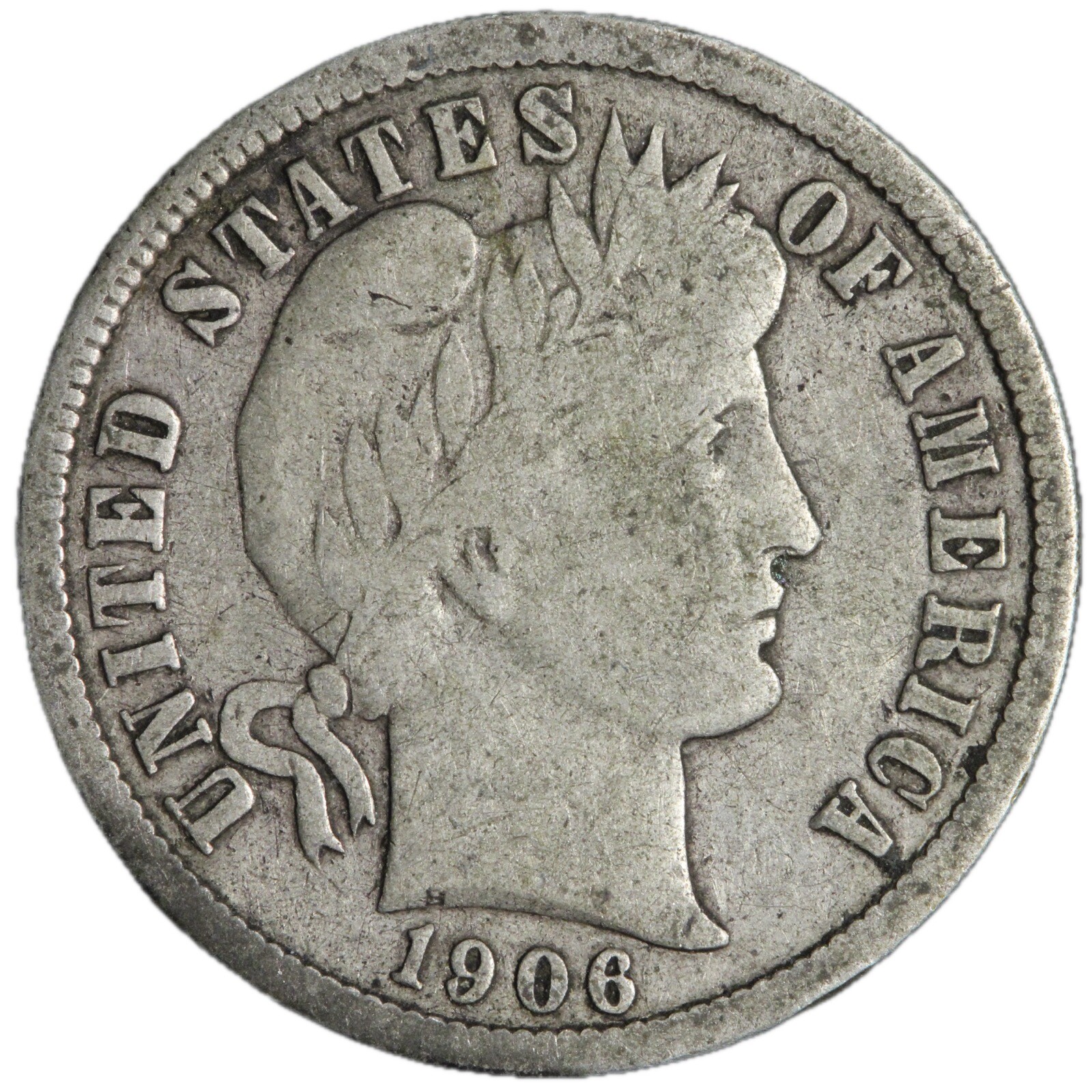 1906-D Barber Dime Nice Circulated VG/FINE! Complete Your Album!