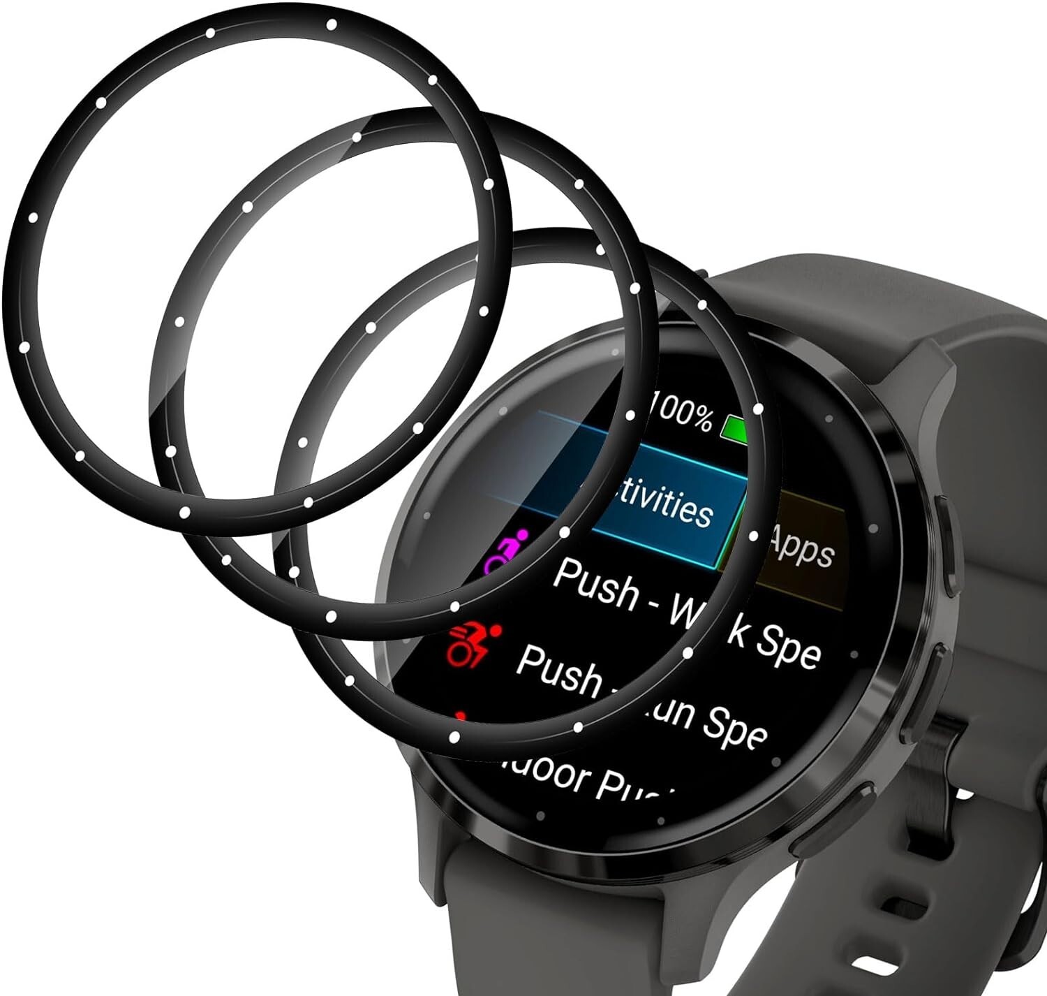 3x 3D protective glass film for Garmin Venu 3S bulletproof film full screen curved