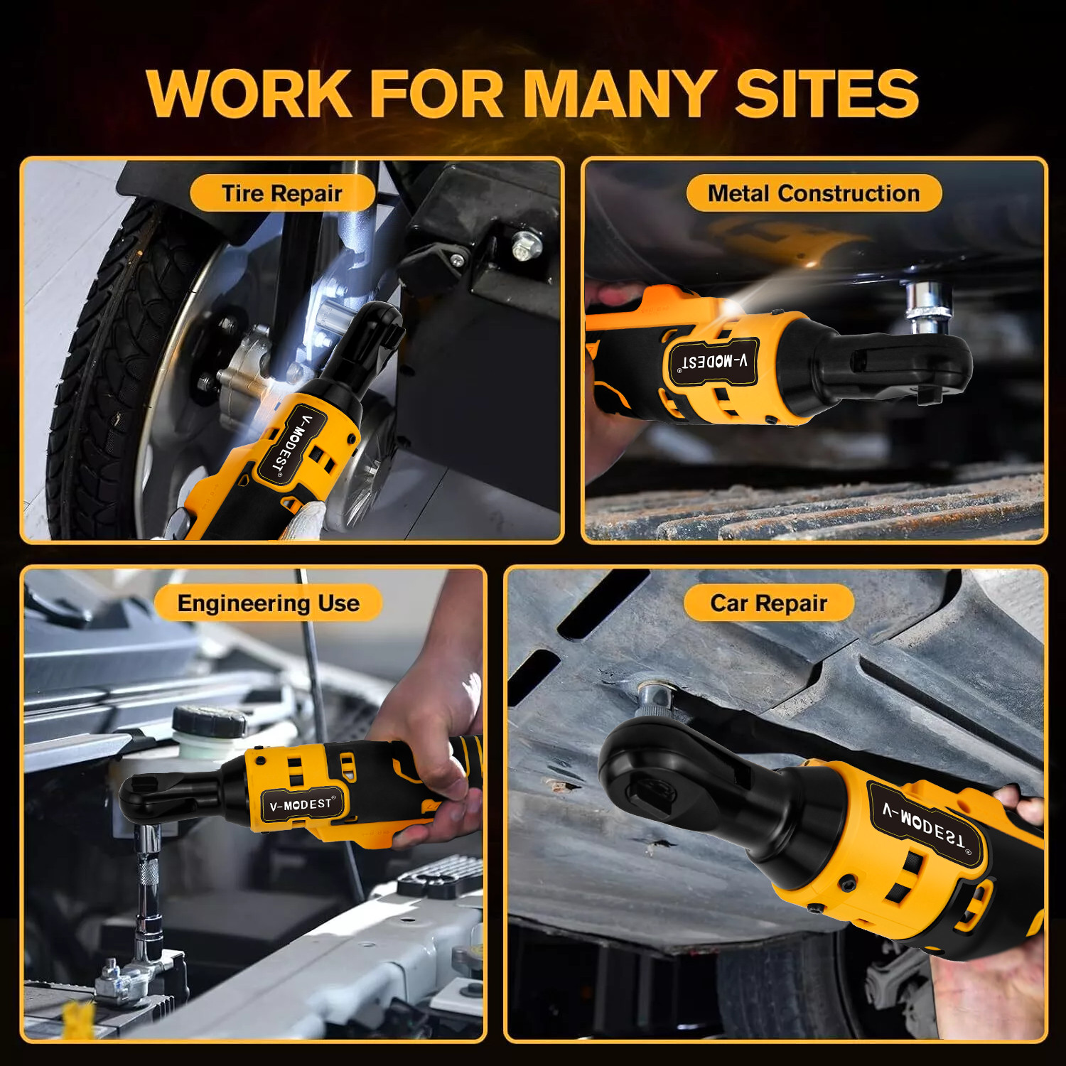 Cordless Angle Grinder/Impact Wrench Tool Combo Kit For Dewalt 20V MAX Battery