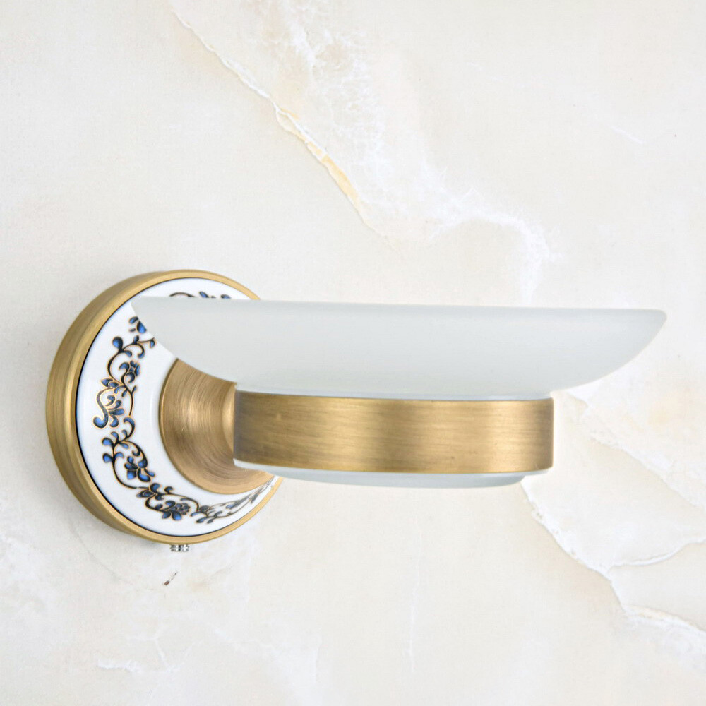 Antique Brass Ceramic Bathroom Accessories Set Bath Hardware Towel Bar szh134