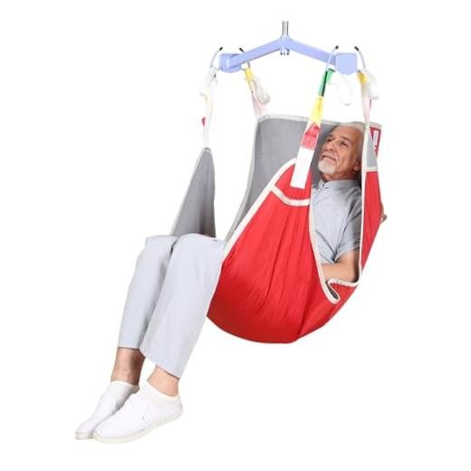 Patient Lift Sling, Fully Body Lifting Sling with Twisted Fabric,500 lbs (Red