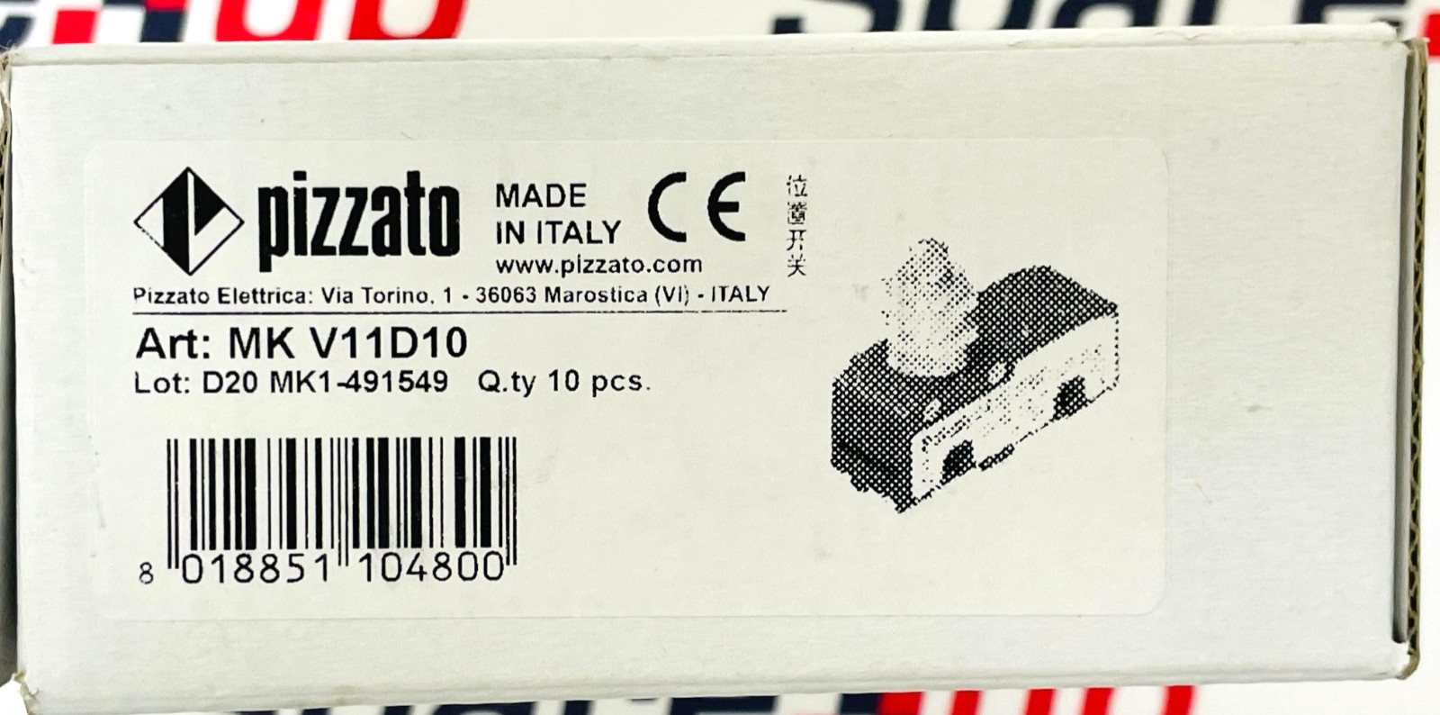 PIZZATO MKV11D10 Micro Switch (10 Pcs In 1 Box)
