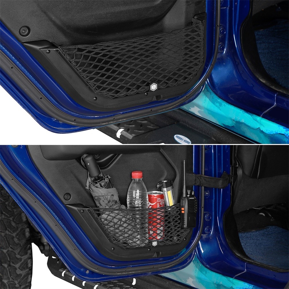 Pair Aluminum Rear Door Pocket Storage Box for 18-25 Jeep Wrangler JL Gladiator