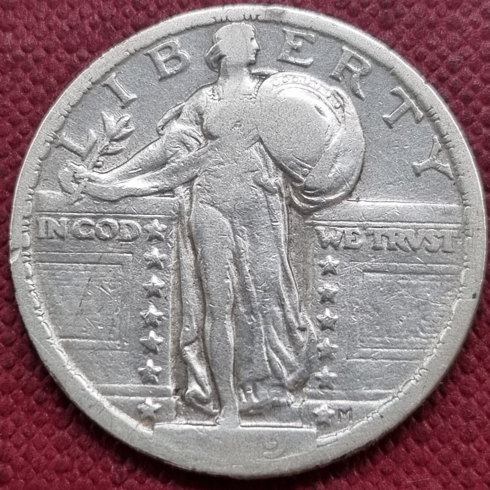 1919 Standing Liberty Quarter 25c Circulated Details #64014