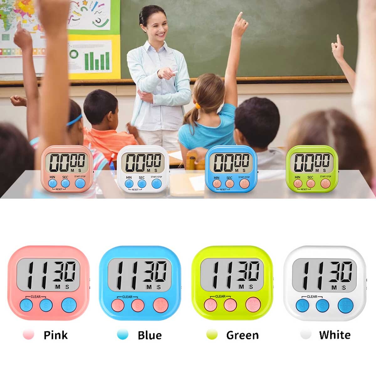 Timer for Kitchen Study Work Exercise Training, Outdoor (not Including Battery)