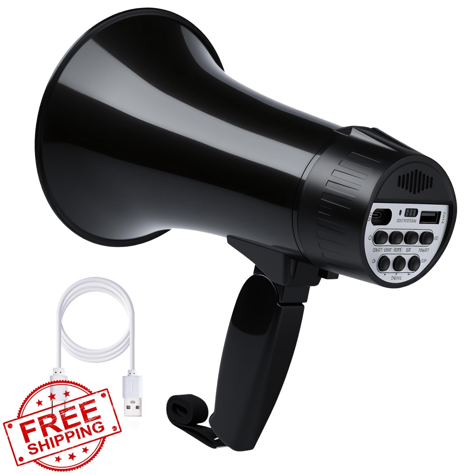 MGROLX 20W Megaphone Bullhorn Black