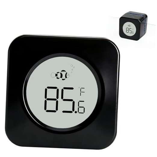 Aquarium Magnetic Cleaner with Thermometer 2 in 1 Fish Nano Tank Glass Cleaner