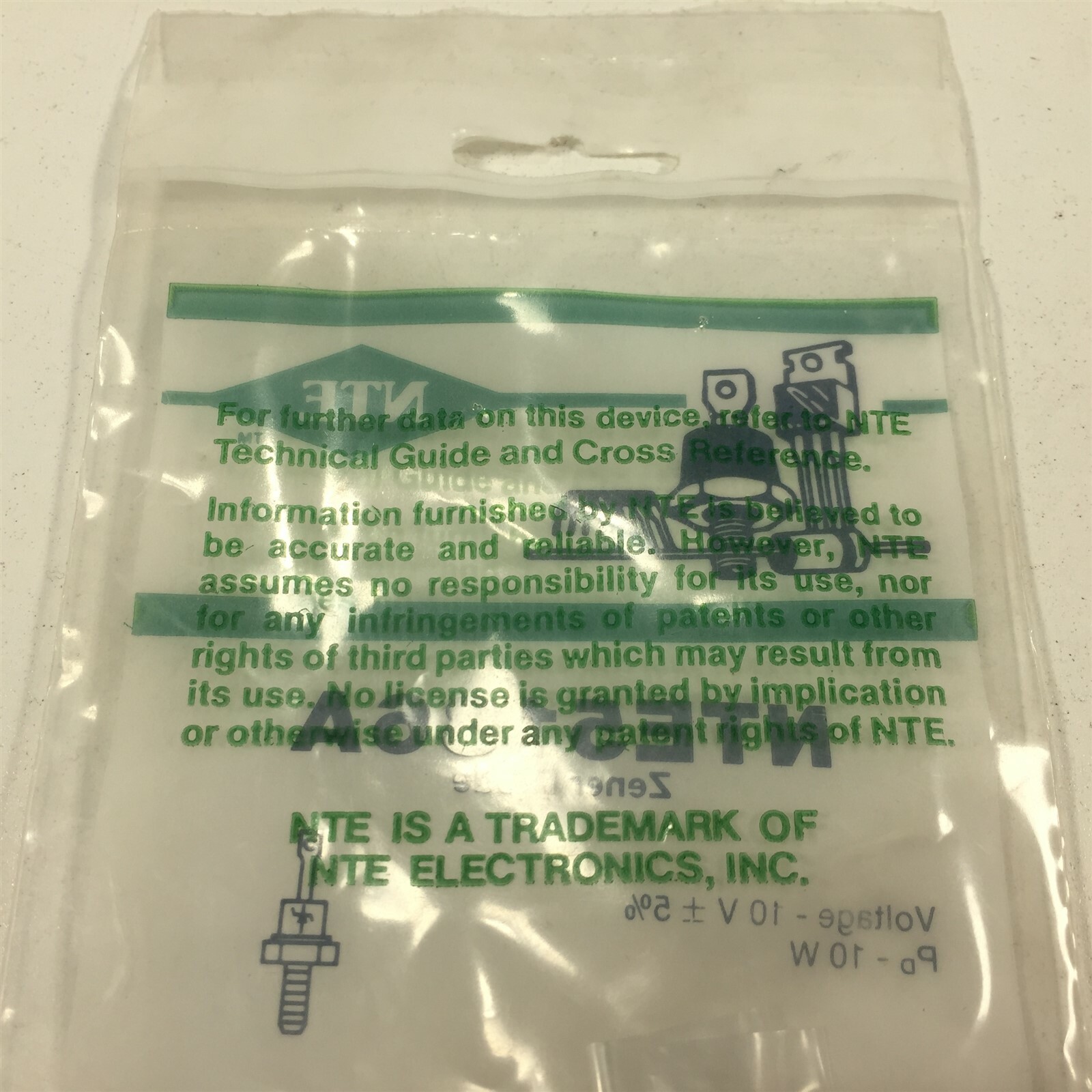 (1) NTE NTE5186A Zener Diode, 10 Watt