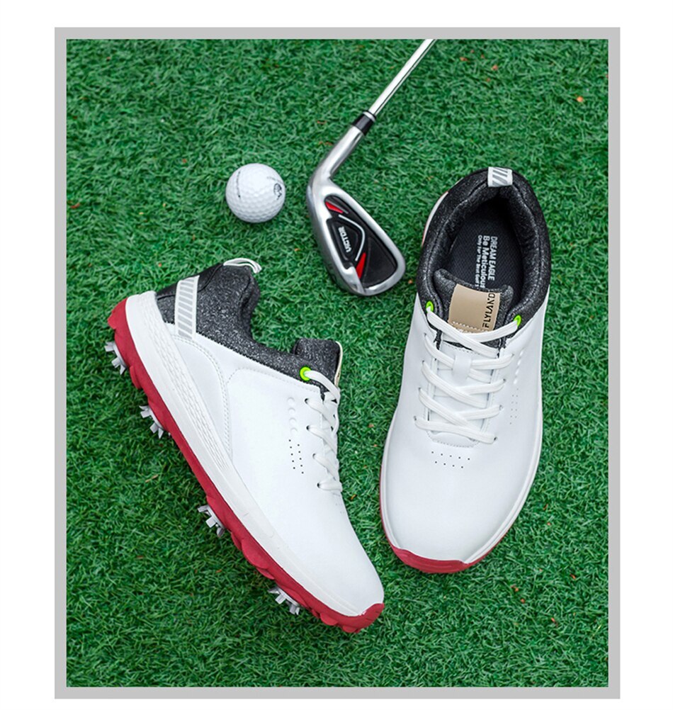 Waterproof Men's Golf Shoes Professional Golf Spikes Shoes Non-Slip Sneakers